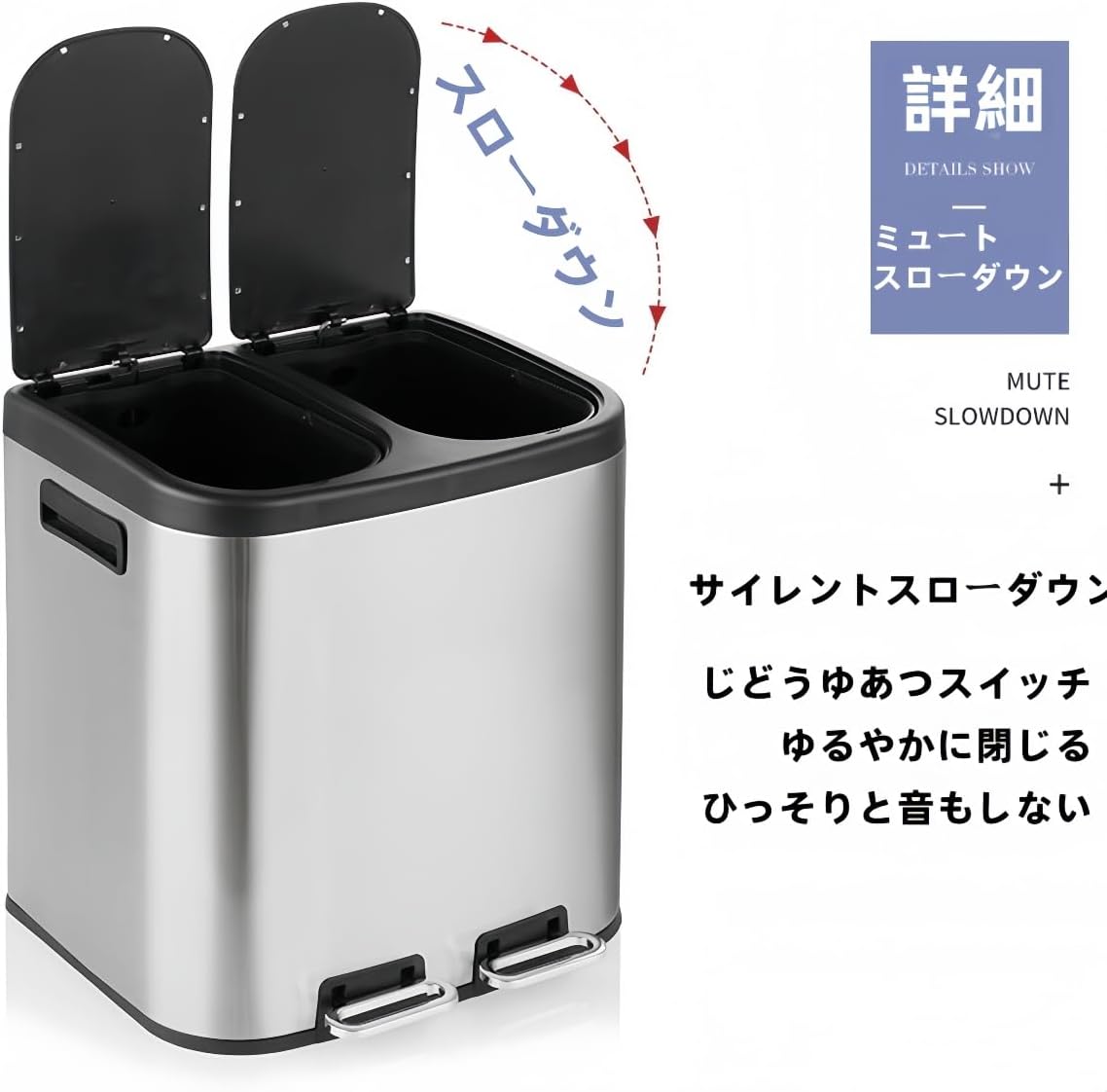 SONGMICS 3分別ゴミ箱 ブラック 18L×3 LTB54BK SONGMICS ゴミ箱 SONGMICS 3分別ゴミ箱 ブラック 18L×3 LTB54BK SONGMICS ゴミ箱